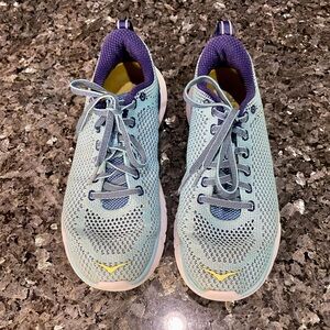 Hoka One One Sneakers Humana Blue Shoes Lightweight Performance Size 7.5
